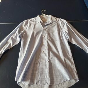 Joseph Abboud Blue and White Checkered Shirt